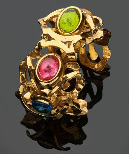MERCEDES ROBIROSA - Bracelet enbronze doré...