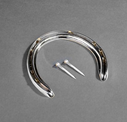 Maison HERMES - Fer à cheval en argent, les...