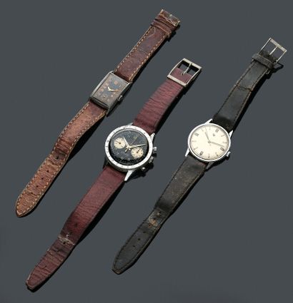 Trois montres bracelet d'homme dont : 
-...
