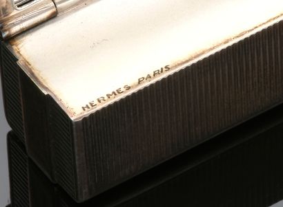 HERMES - Etui à rouge à lèvres en argent...