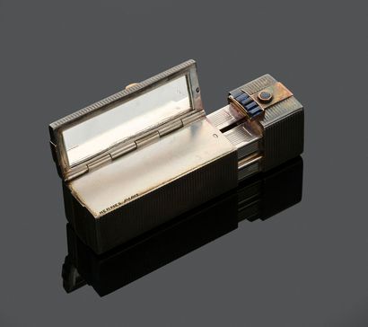 HERMES - Etui à rouge à lèvres en argent...