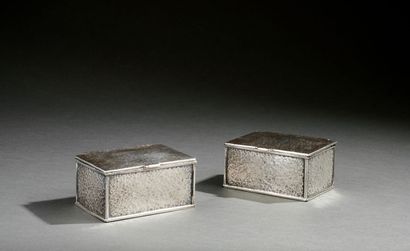 Paire de petites boîtes rectangulaires en...