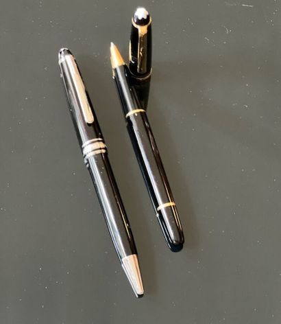MONTBLANC - Deux stylos billes Meisterstuck...
