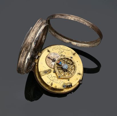 BREGUET - Montre de gousset en argent, le...