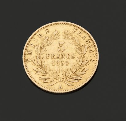 FRANCE - Une pièce de 5 francs or 1854.