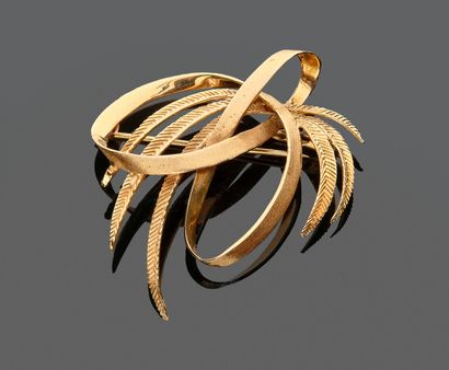 Broche or jaune 18 k (750 millièmes) feuillage.
Poids...