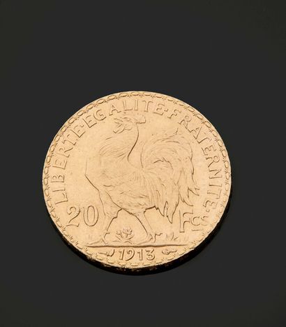 FRANCE - Une pièce de 20 francs or 1913.
