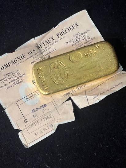 1 lingot d'or jaune 18 k (750 millièmes)...