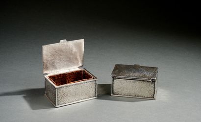 Paire de petites boîtes rectangulaires en...