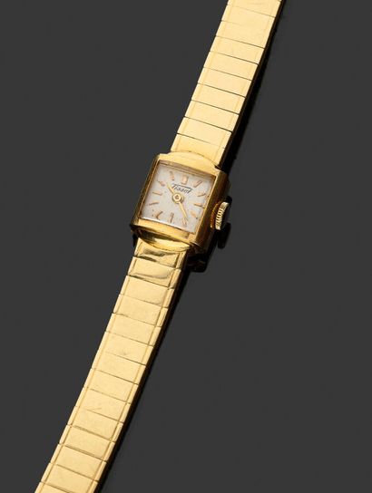 TISSOT - Montre de dame en or jaune 18 k...