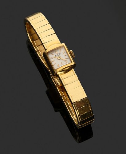 TISSOT - Montre de dame en or jaune 18 k...