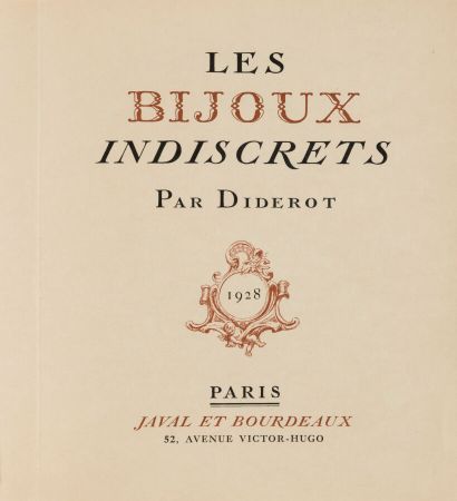 DIDEROT (Denis). Les Bijoux indiscrets. Paris,...