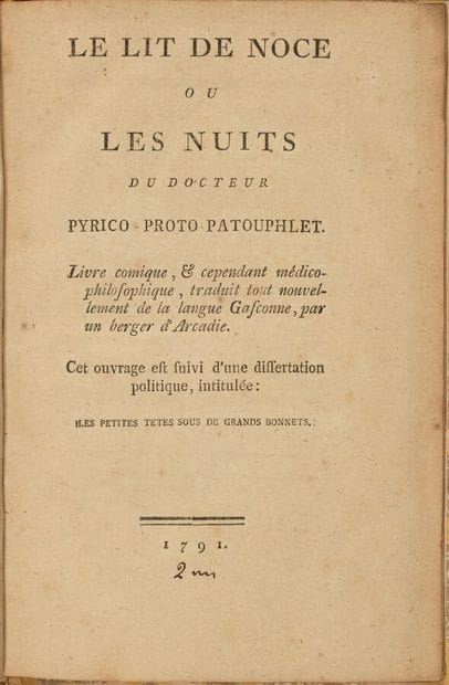 [ANONYMOUS]. Le Lit de noce ou Les Nuits...