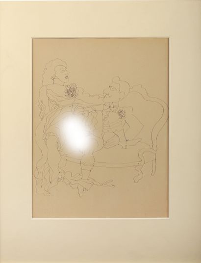 Jean COCTEAU (1889-1963)
Couple on a couch,...