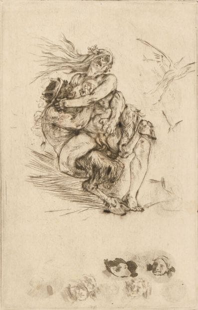 FELICIEN ROPS (1833-1898)
Courtoisie exagérée,...