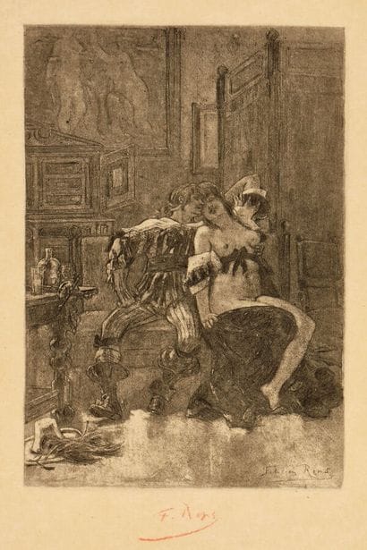 FELICIEN ROPS (1833-1898)
Mademoiselle de...