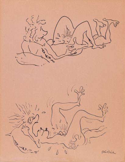 REISER (1941-1983)
Erotic scenes
Two markers...
