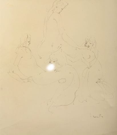 Leonor FINI (1907-1996) 
Two couples 
Pen...