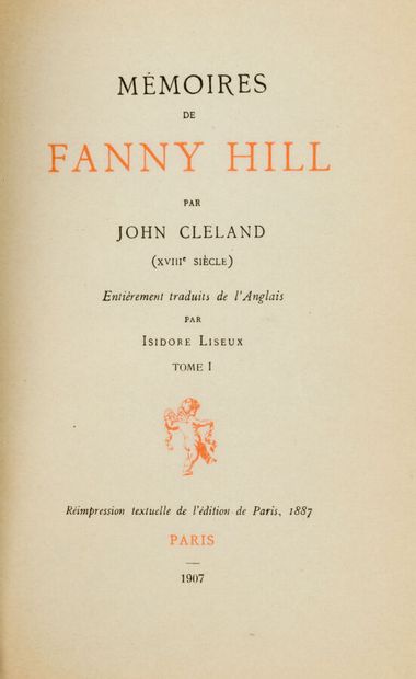 CLELAND (John). Memoirs of Fanny Hill. Translation...