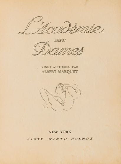 MARQUET (Albert). L'Académie des dames. Twenty...