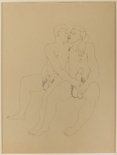 Jean COCTEAU (1889-1963)
Duo: two men, circa...
