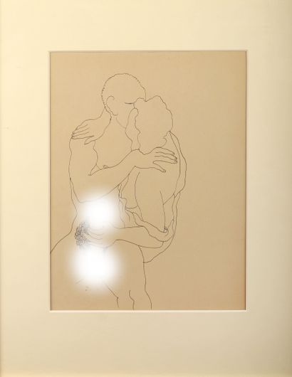 Jean COCTEAU (1889-1963)
L'étreinte. A Man...