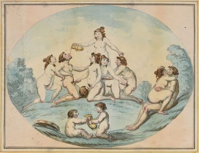 FRENCH SCHOOL, late 18th century
Bacchanal
Watercolor...