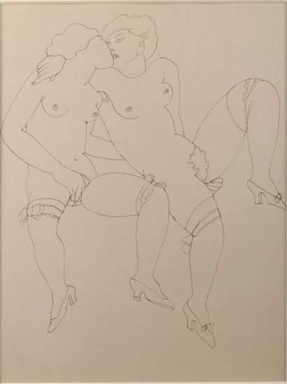 Jean COCTEAU (1889-1963)
Jeux de dames. Two...