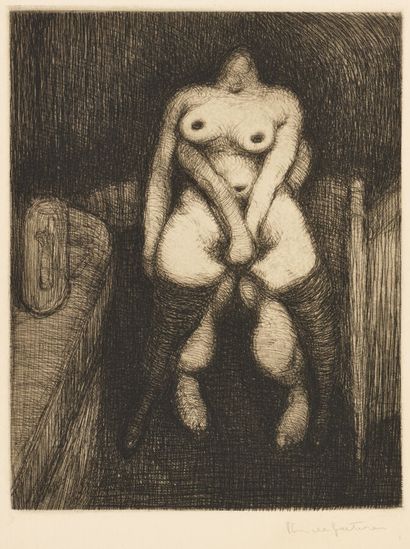 FRANS DE GEETERE (1895-7968)
Seule, etching,...