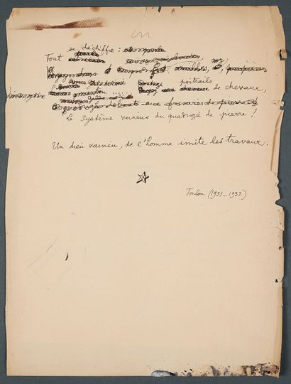 Jean COCTEAU (Maisons-Laffitte 1889 - Milly-la-Forêt...