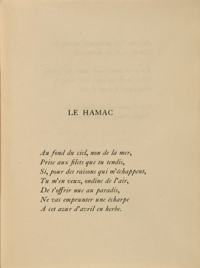 RADIGUET (Raymond). Jeux innocents. Robinson,...