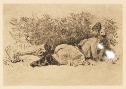 Félicien ROPS (1833-1898)
Joueuse de flûte,...