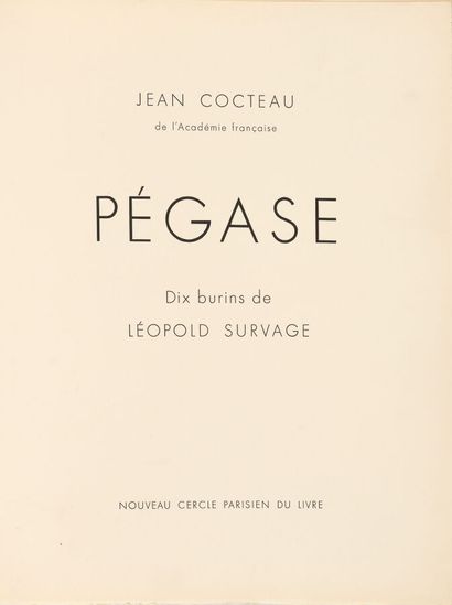 COCTEAU (Jean). Pégase. S. l. [Paris], Nouveau...