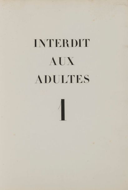 [TAUZIN (Mario)]. Forbidden to adults. S.l.n.d....