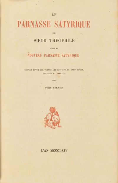 THÉOPHILE (Sieur). Le Parnasse satyrique...