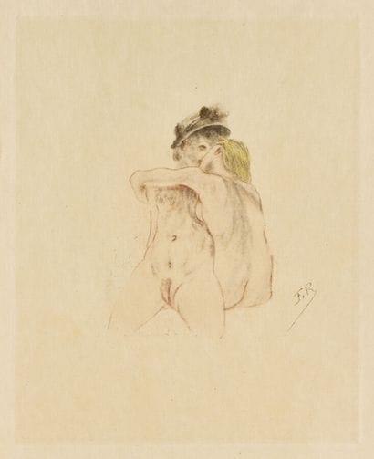 D'APRES FELICIEN ROPS
Amies, heliogravure,...