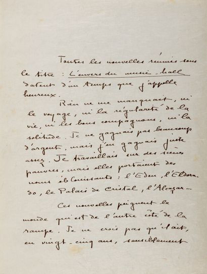 COLETTE. L'Envers du music-hall. Paris, Francis...