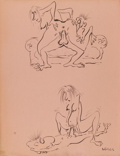 REISER (1941-1983)
Erotic scenes
Two markers...