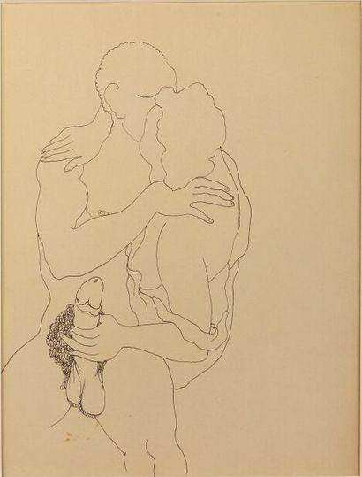 Jean COCTEAU (1889-1963)
L'étreinte. A Man...