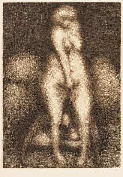 FRANS DE GEETERE (1895-7968)
Seule, etching,...