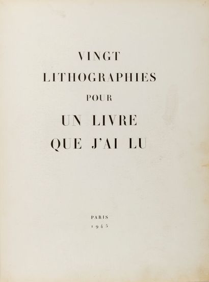 [GENET (Jean)]. Twenty lithographs for a...