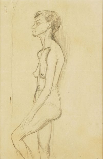 TAL COAT (1905-1985)
Leaning female nude
Graphite...