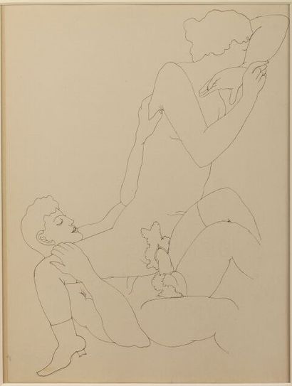 Jean COCTEAU (1889-1963)
Duo Pudeur, Un homme,...