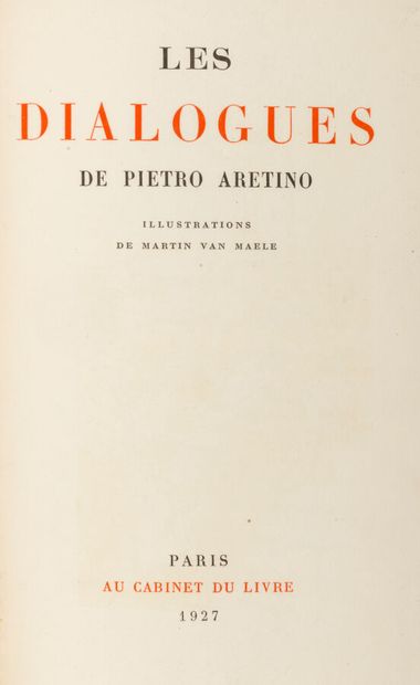[ARÉTIN (Pierre L')]. Les Dialogues de Pietro...