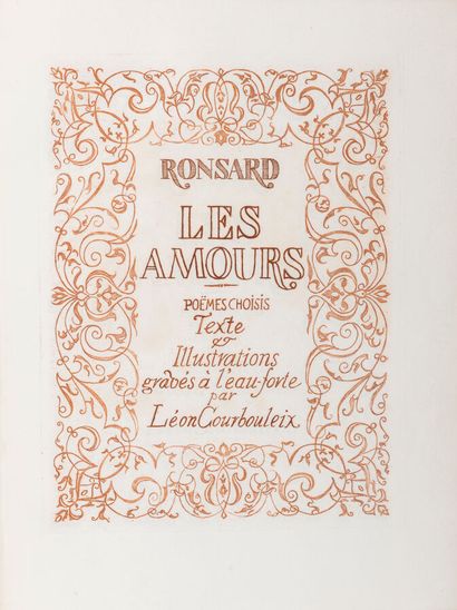 RONSARD (Pierre de). Les Amours. Poëmes choisis....