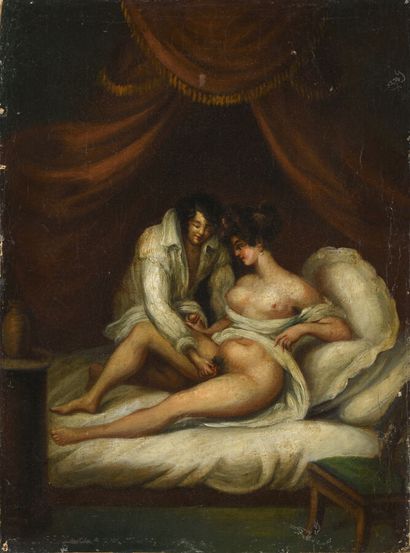 19th century FRENCH SCHOOL 
Erotic games...