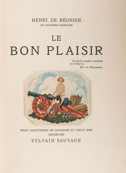 RÉGNIER (Henri de). Le Bon plaisir. A Paris,...