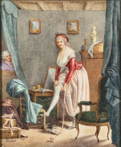 RICHARD (19th century)
The stocking
Miniature
15...