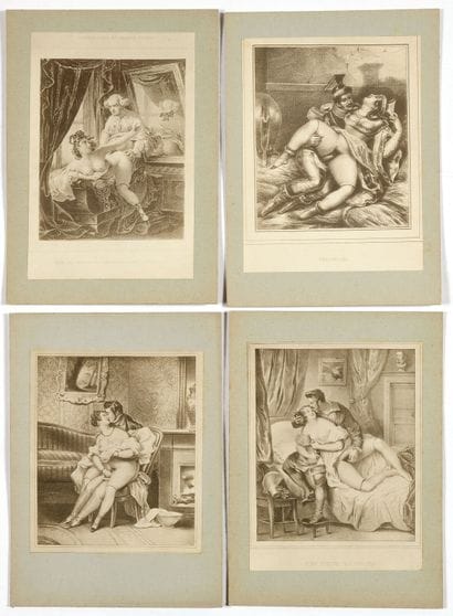 Lot of various erotic prints.
19th century.

Provenance:...