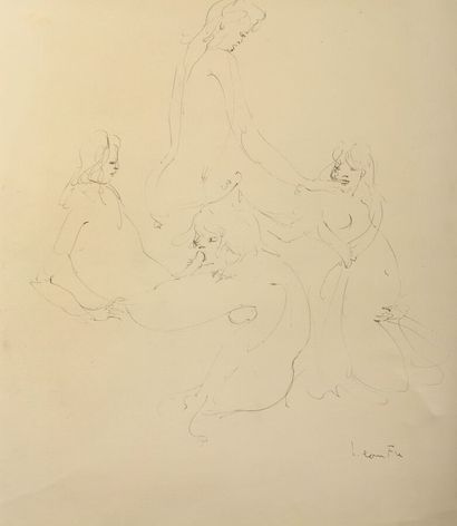 Leonor FINI (1907-1996) 
Two couples 
Pen...